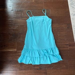 BCBG Generation size 8 blue dress with ruffles